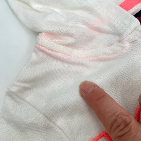 NWT LIMITED Girl's White & Pink Short Sleeve Zip Up Sweater Size 4T - Picture 3 of 11